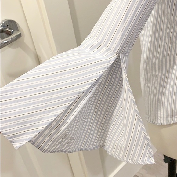 River island ruffles back striped button shirt - Picture 4 of 6